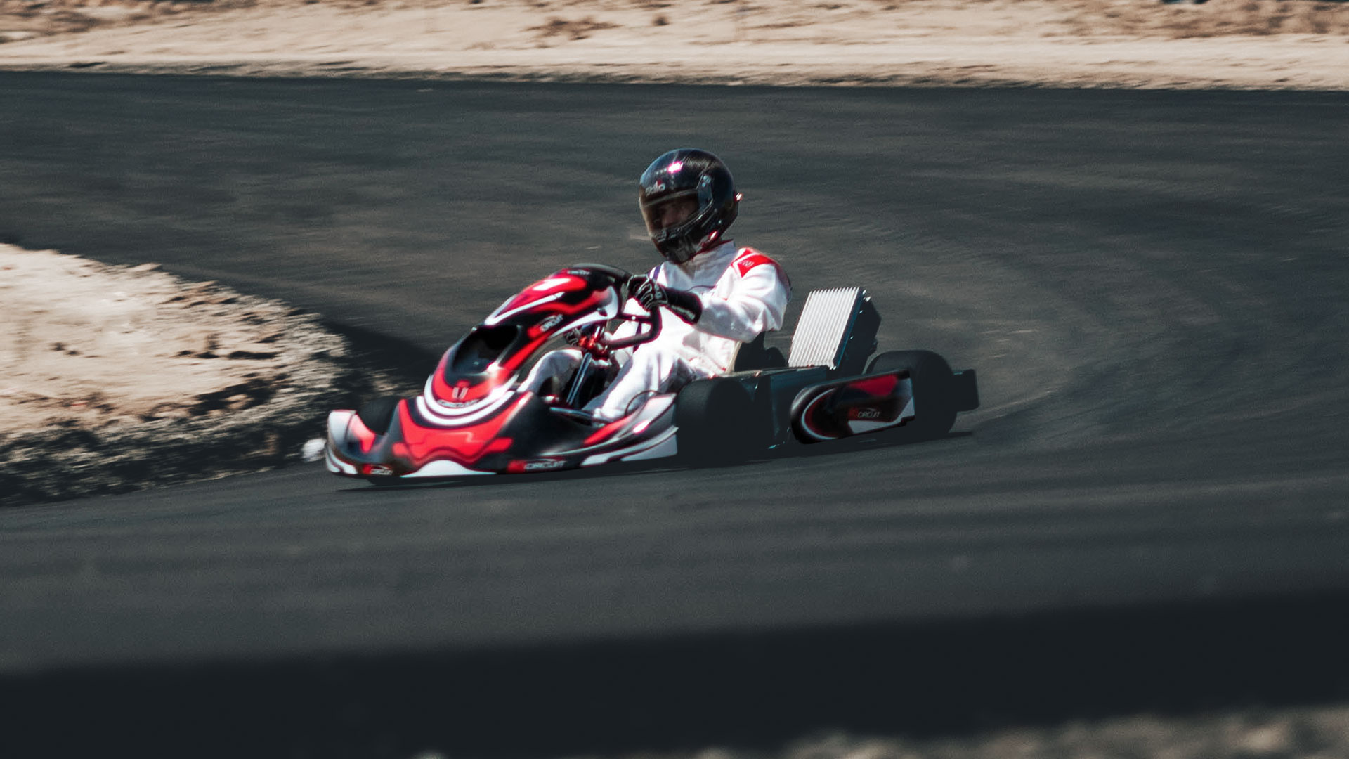 K1 Circuit kart test on track