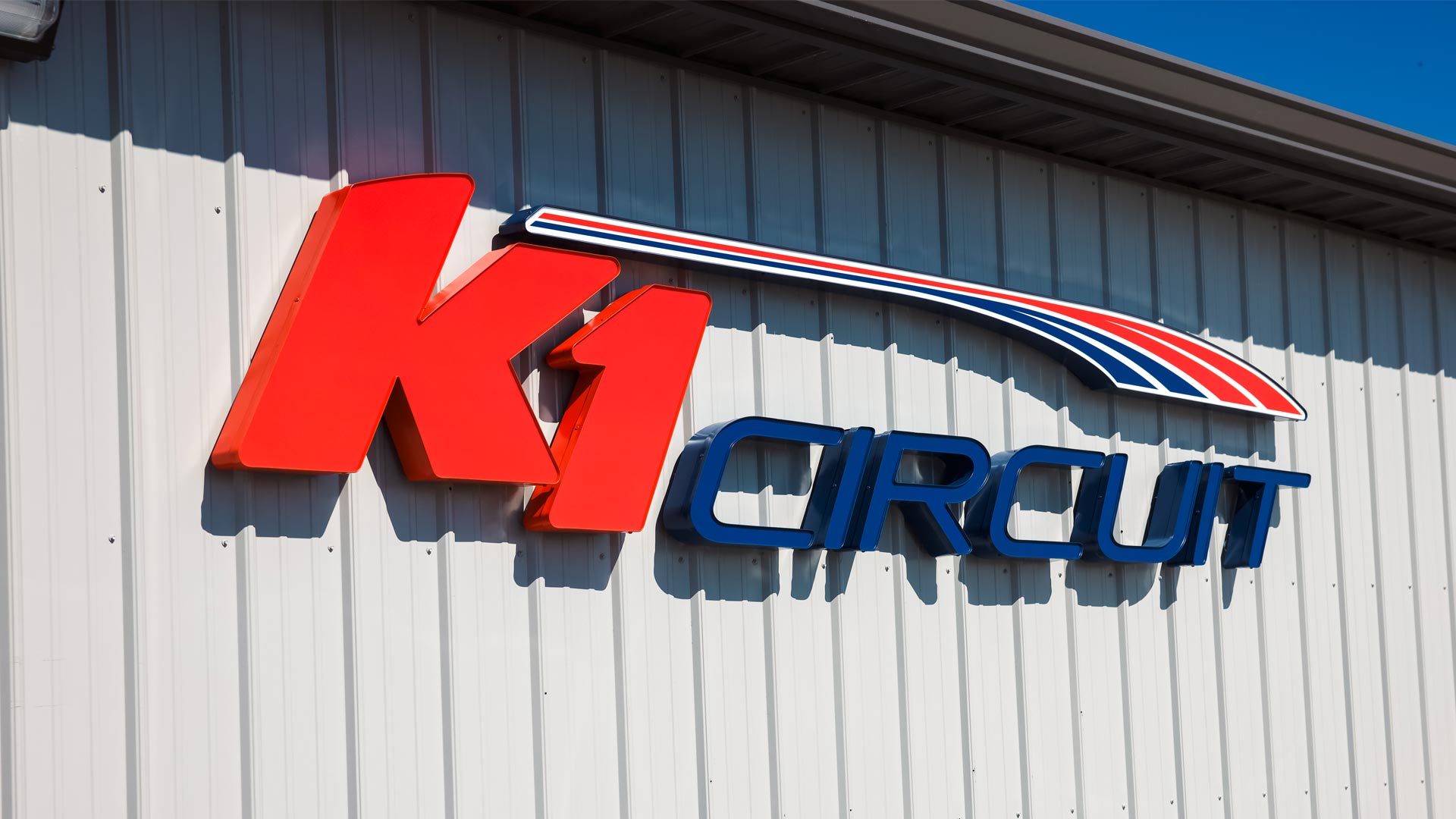 K1 Circuit Whiteland logo on wall.