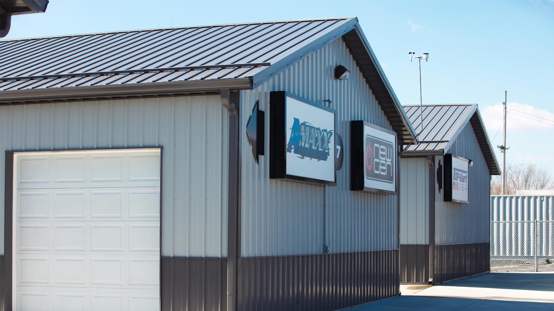 Team garage at K1 Circuit Whiteland