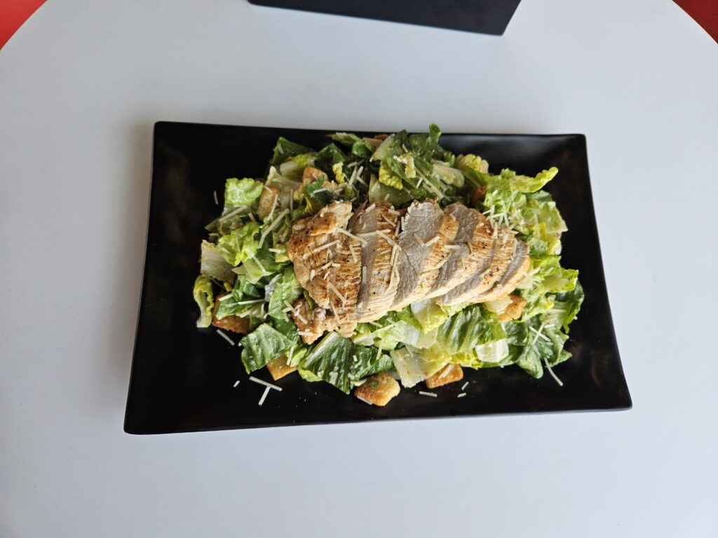 The chicken caesar salad offered at K1 Circuit Winchester