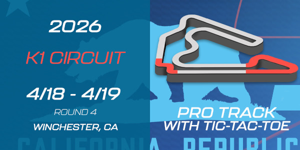image of track layout for K1 Circuit Pro Track with Tic-Tac-Toe, Round 4 of COTF America