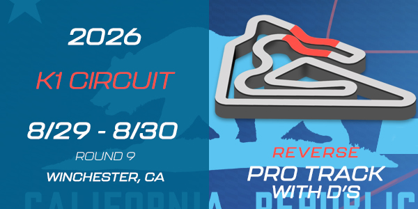 image of track layout for K1 Circuit Reverse Pro Track with D's, Round 9 of COTF America
