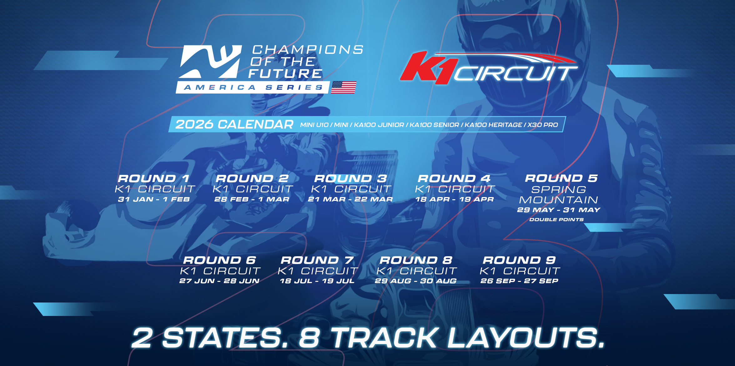 Champions of the Future America Dates and tracks