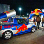 A Red Bull promotional vehicle is parked on display at K1 Circuit