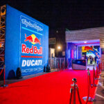 The red carpet entrance during a Red Bull / Troy Lee Designs / Ducati event at K1 Circuit in Winchester