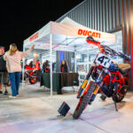 A dirt bike on display at K1 Circuit during a private event for Ducati