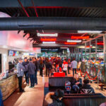 The lobby at K1 Circuit Winchester filled with event attendees