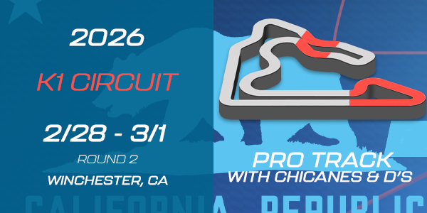 image of track layout for K1 Circuit Pro Track with Chicanes, Round 2 of COTF America