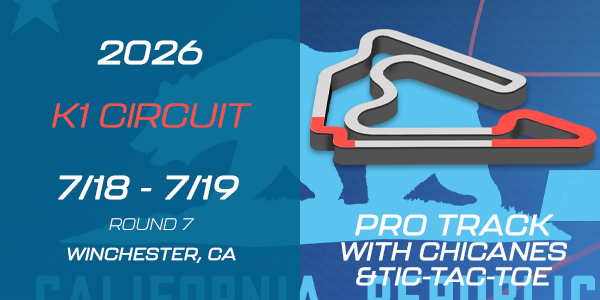 image of track layout for K1 Circuit Reverse Pro Track with Chicanes, Round 8 of COTF America