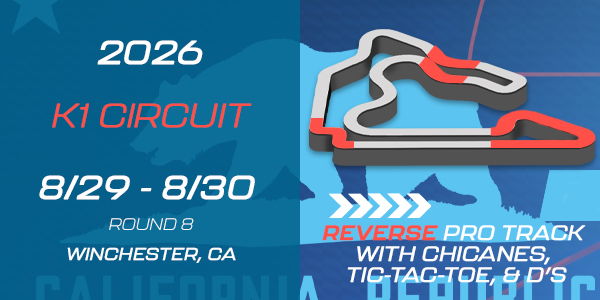 image of track layout for K1 Circuit Reverse Pro Track with D's, Round 9 of COTF America