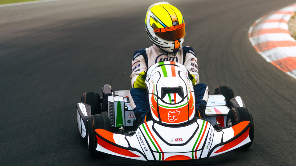 OTL Cadet kart on track